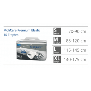 MoliCare Premium Elastic 10 Gouttes Gr. S (22 pièces)