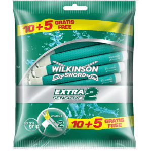 WILKINSON SWORD Extra Sensitive 2 Disposable Razors (15 pieces)