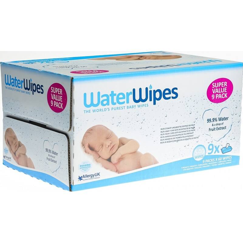 WaterWipes Lingettes Humides Bio, 540 pièces