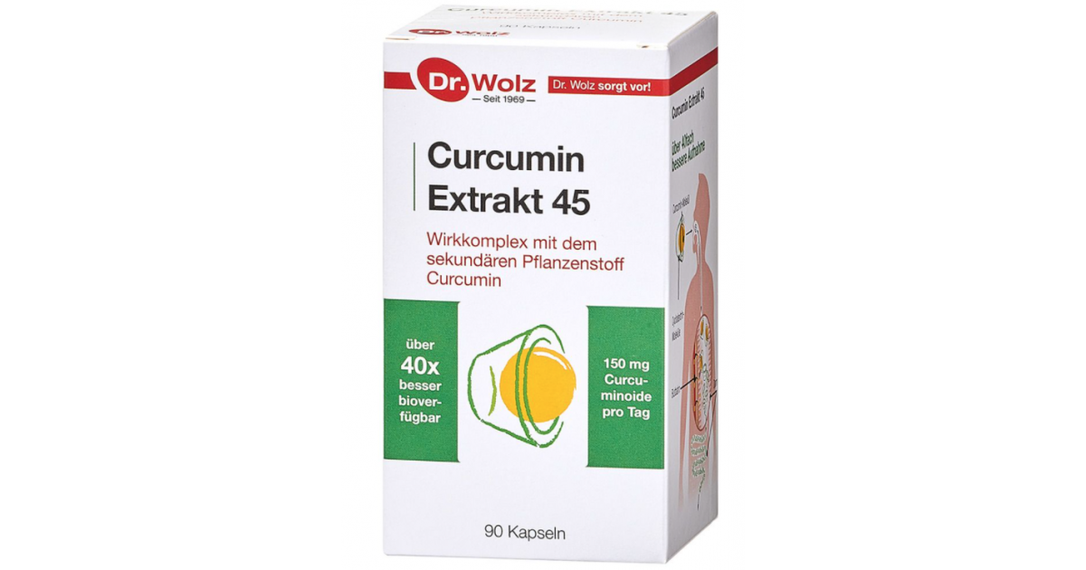 Dr. Wolz Curcumin Extrakt 45 Kapseln (90 Stk)