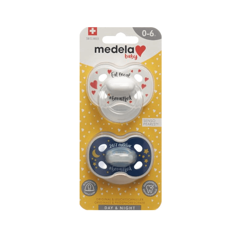 Medela Baby Pacifiers Day & Night Unisex 0-6 Months (2 pieces)