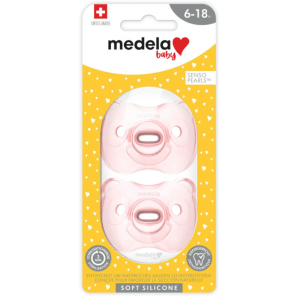 Medela Baby Pacifier Soft Silicone Girl 6-18 Months (2 pieces)