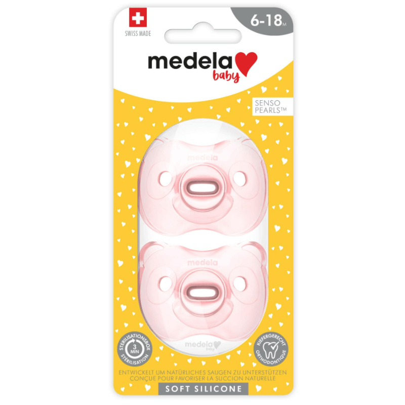 Medela Baby Pacifier Soft Silicone Girl 6-18 Months (2 pieces)