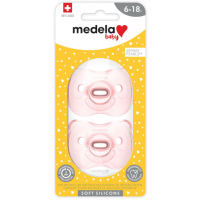 Medela Baby Sucette Soft Silicone Girl 6-18 Mois (2 pièces)
