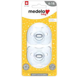 Medela Baby Pacifier Soft Silicone Boy 6-18 Months (2 pieces)