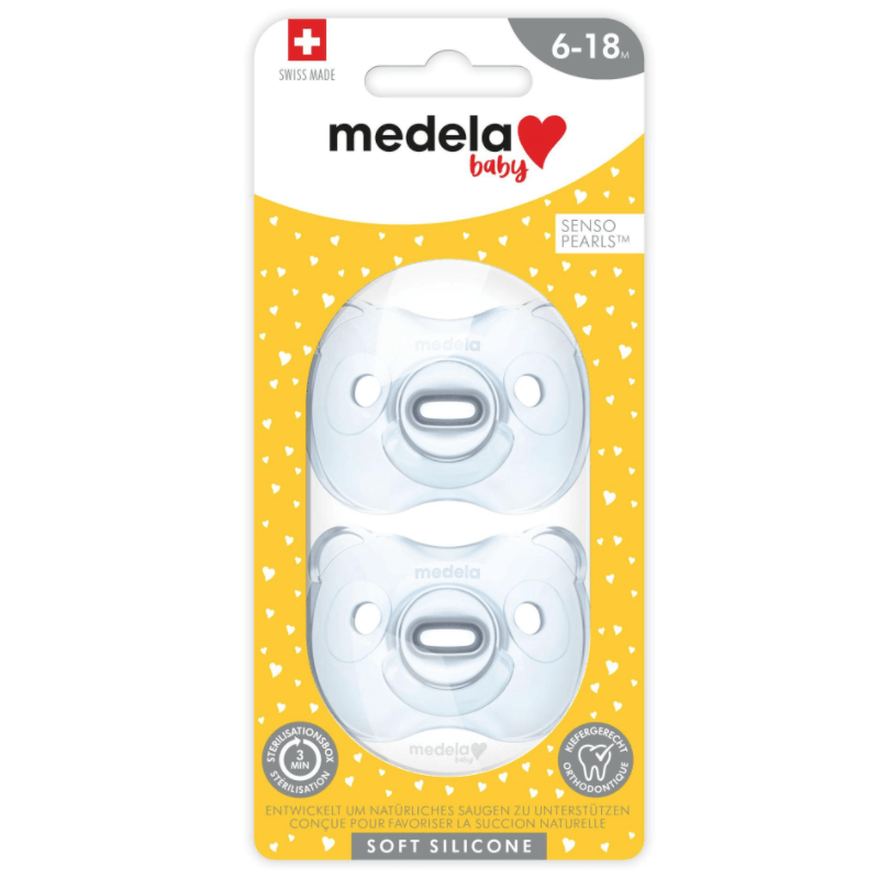 Medela Baby Sucette Soft Silicone Boy 6-18 Mois (2 pièces)