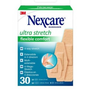 3M Nexcare pansements ultra stretch et flexibles confort (30 pièces)