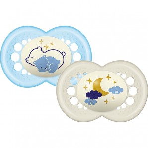MAM Night Latex Pacifiers 16-36M (2 pieces)