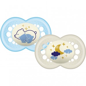 MAM Night Latex Soother 6-16M (2 pieces)