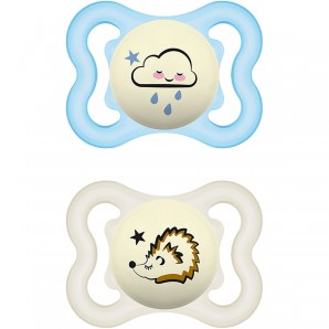 MAM Supreme Night Silicone Pacifier 0-6M (2 pieces)