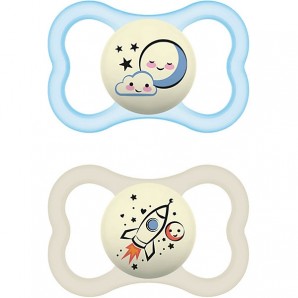 MAM Supreme Night Silicone Pacifier 6-16M (2 pieces)