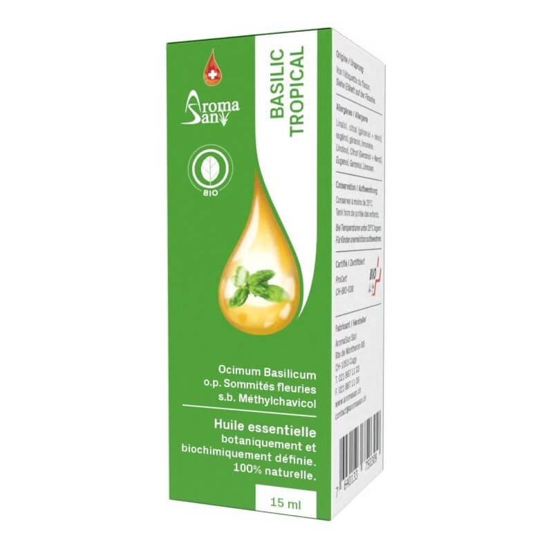AromaSan Basil Organic Essential Oil (15ml)