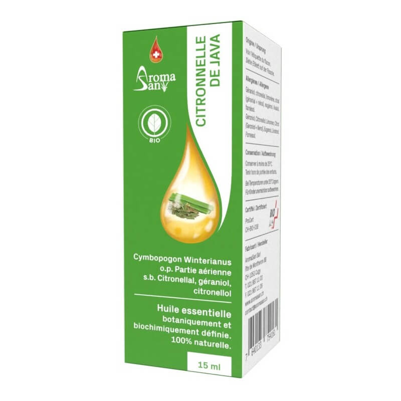 AromaSan Citronnelle de Java Huile Essentielle Bio (15ml)