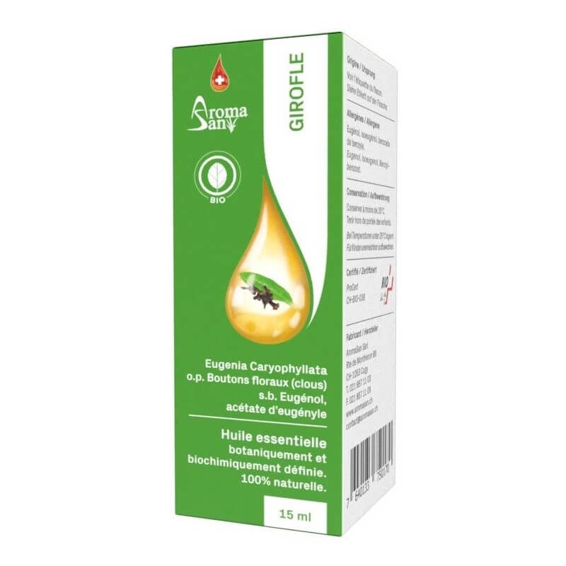 AromaSan Clove Organic Essential Oil (15ml)