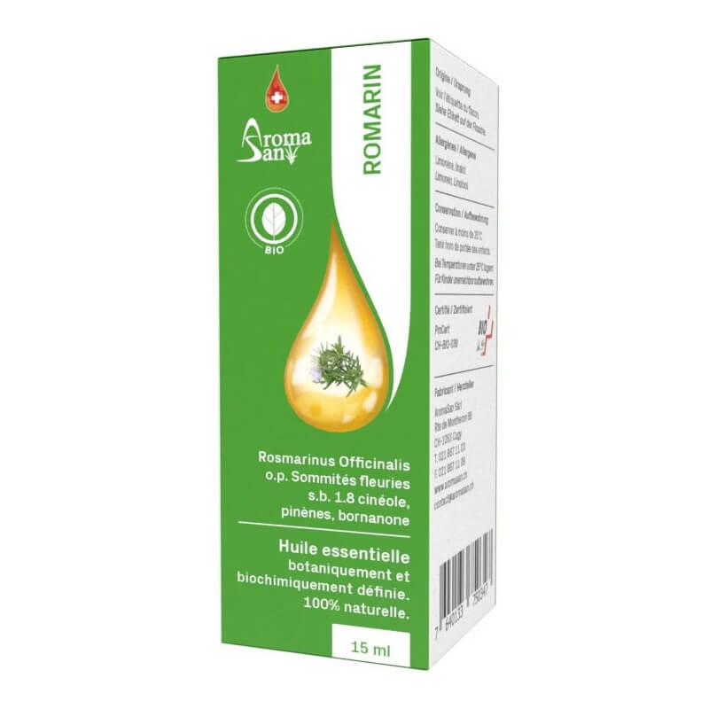 AromaSan Rosemary Organic Essential Oil (15ml)