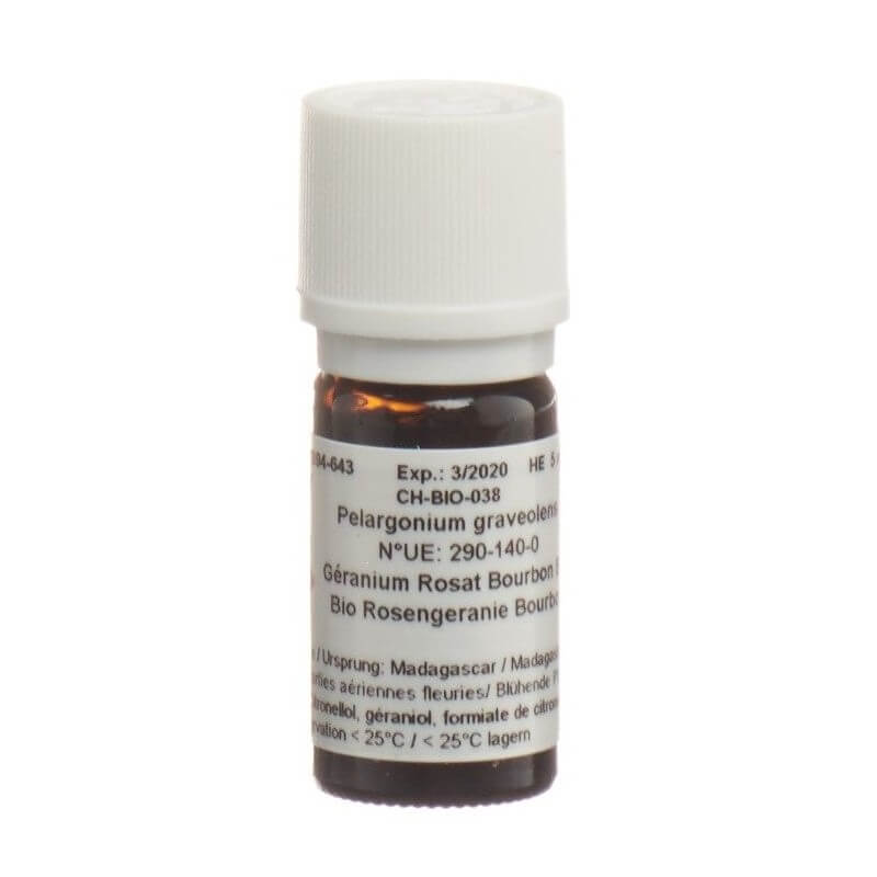 AromaSan Rose Geranium Bourbon Organic Essential Oil (5ml)