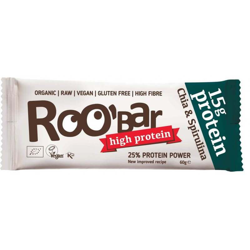 RooBar Protein Bar Chia & Spirulina (60g)