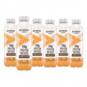 Amira+ Soda Protein Infused Mango & Coconut (6 x 500ml)
