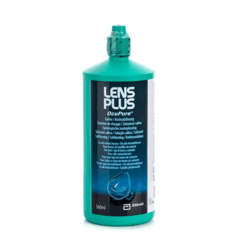 Lens Plus Ocu Pure un flacon de solution saline (360ml)
