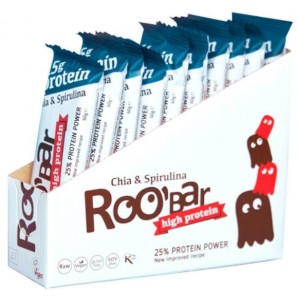 RooBar Protein Bar Chia & Spirulina (10x60g)