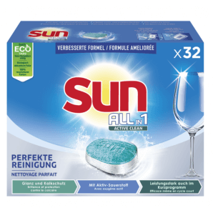 Sun All-in-1 Active Clean Tabs Regular (32 Stk)