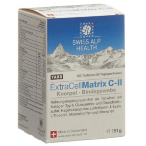 Swiss Alp Health Extra Cell Matrix C-II Tabs für Gelenke (120 Stk)