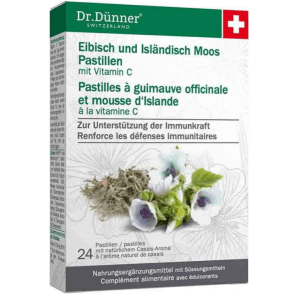 Dr. Dünner marshmallow and icelandic moss lozenges (24 pieces)