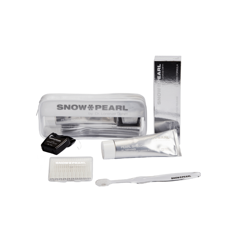 Snow Pearl Pearl Shield blanc le kit de voyage