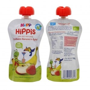 Hipp Strawberry-Banana In An Apple Squeeze Bag (100g)