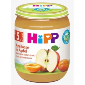 Hipp Apfel Aprikose Glas (125g)