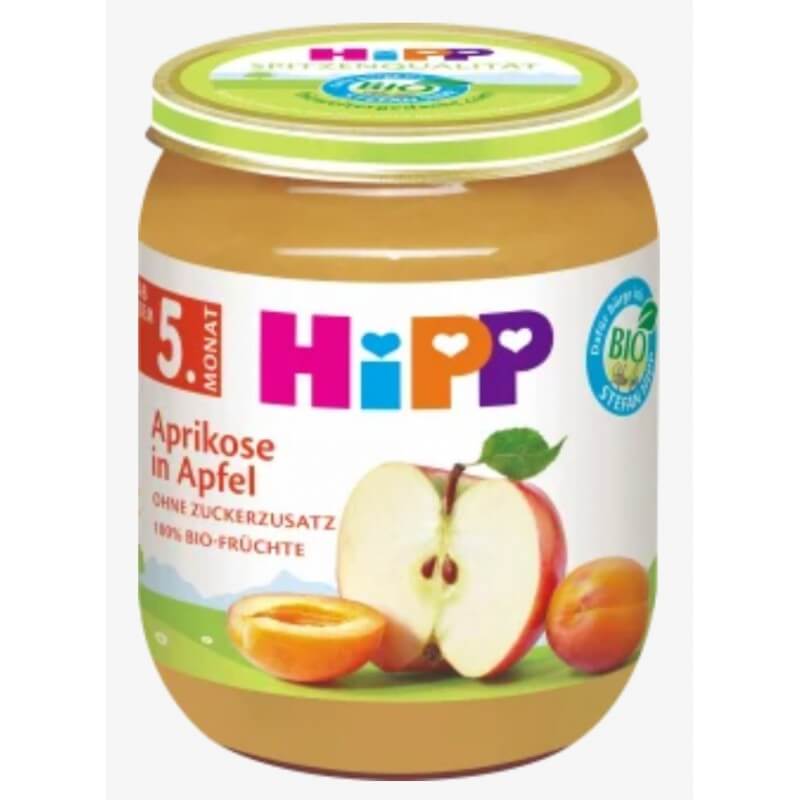 Hipp Apfel Aprikose Glas (125g)