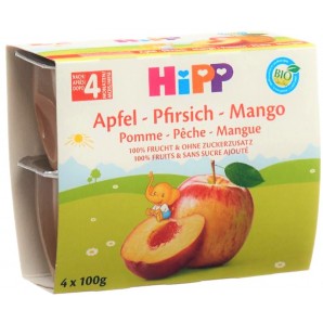 Hipp Apfel-Pfirsich-Mango Fruchtpause (4x100g)