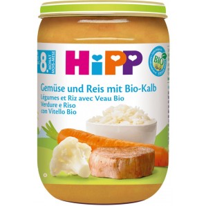 Hipp Gemüse Und Reis Mit Bio-Kalb (220g)