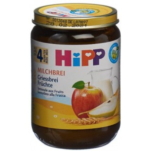 HIPP MILK Porridge Semolina Fruits (190g)
