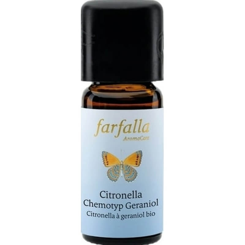 Farfalla AromaCare Citronella Chemotype Geraniol Huile Essentielle Bio (10ml)
