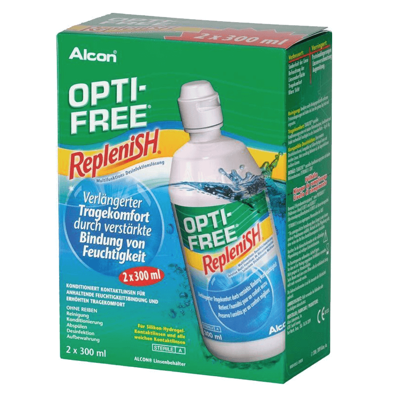 OPTI-FREE Replenish Disinfectant Solution Twin Pack (2x300ml)