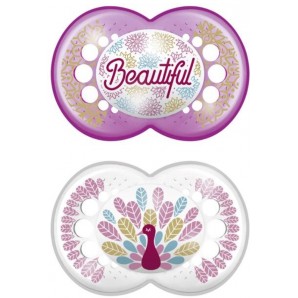 MAM Original Rubber Soother 6-16M Girl (2 pieces)