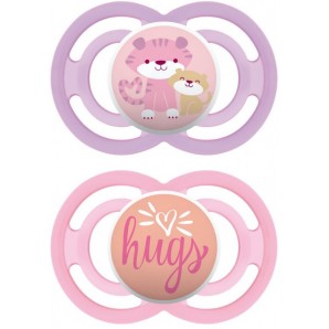MAM Perfect Silicone Pacifier 16-36M Girl (2 pieces)
