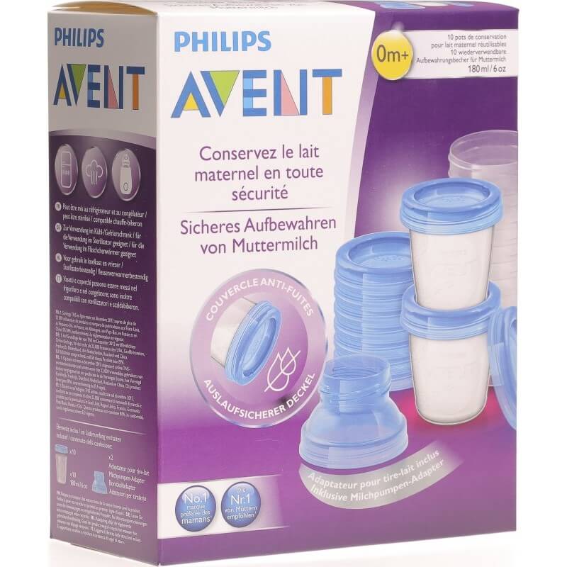 25 sachets de conservation pour le lait maternel 180 ml, Philips Avent de  Philips Avent