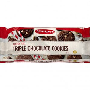Semper Triple Choco Cookies sans gluten (150g)
