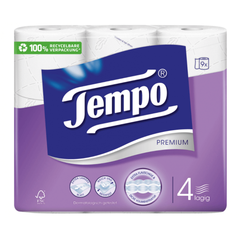 Tempo Toilettenpapier Premium (9 Rollen)