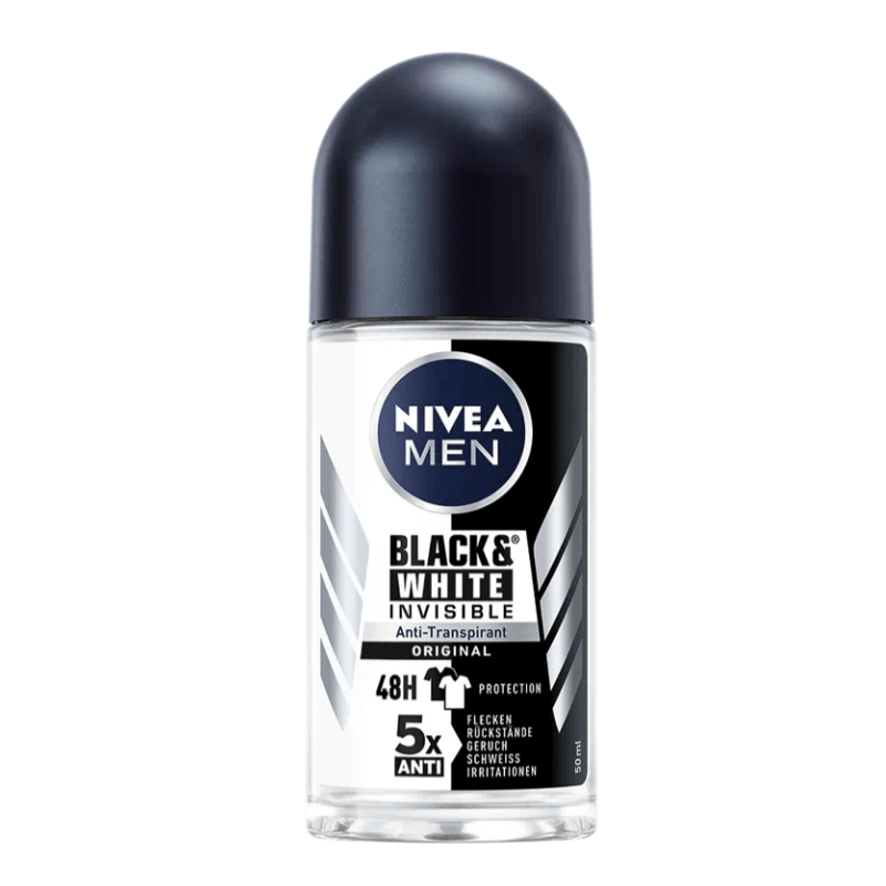 Nivea Men Invisible Black & White Deo Roll-On Anti-Perspirant (50ml)