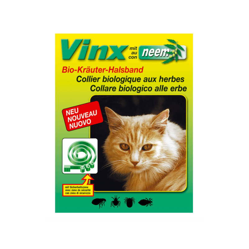 Vinx Neem herbal collar for cats (green, 35cm)
