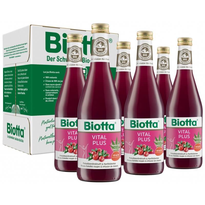 Biotta Vital Plus Cranberry & Hemp (6x5dl)