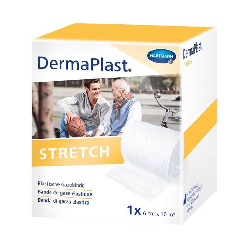 Dermaplast Stretch gauze bandage 6cmx10m white (1 pc)