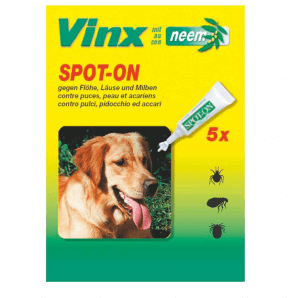 Vinx Bio Spot On Tropfen mit Neem Hund (5x1ml)
