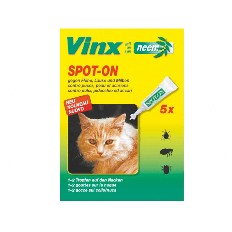 Vinx Bio Spot On Drops avec Neem Cat (5x1ml)