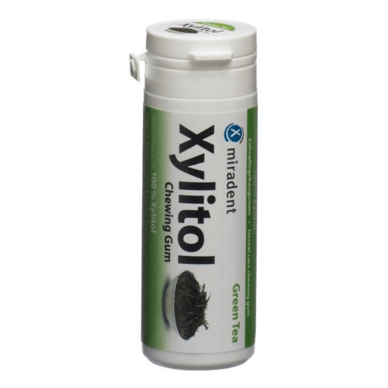 Miradent Xylitol chewing gum green tea (30 pcs)
