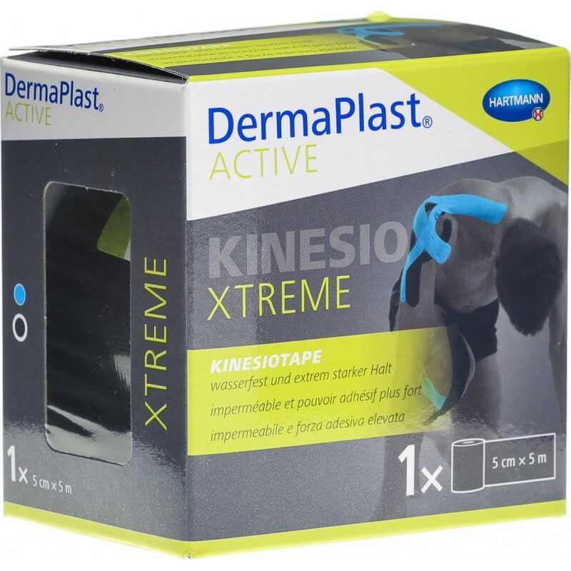 Dermaplast Active Kinesiotape Xtreme 5cmx5m nero (1 pz)