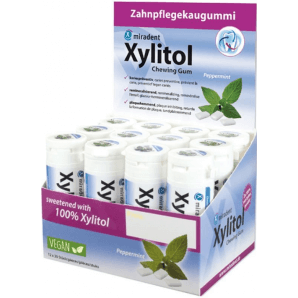 Miradent Xylitol Chewing Gum Peppermint Display (12 x 30 pcs)